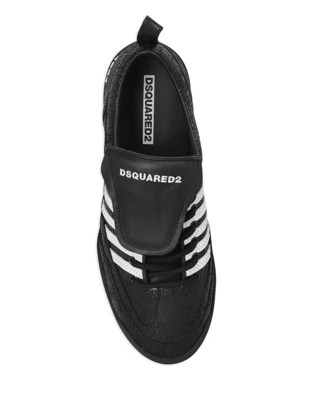 DSQUARED2 stripe-detail leather sneakers Black