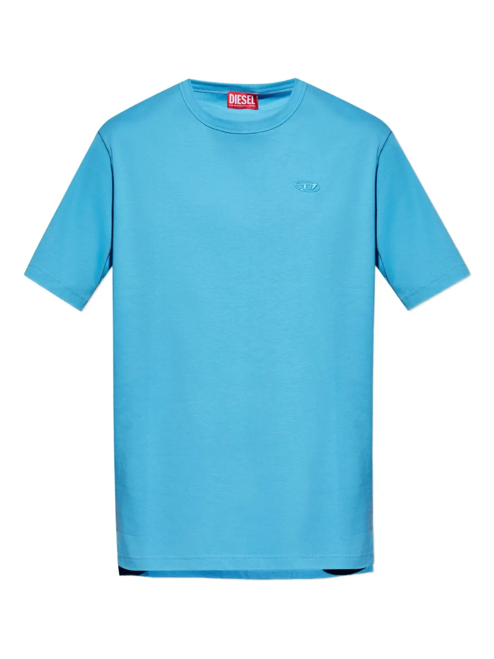 Diesel T-Adjust-Slits T-shirt met geborduurd logo Blauw