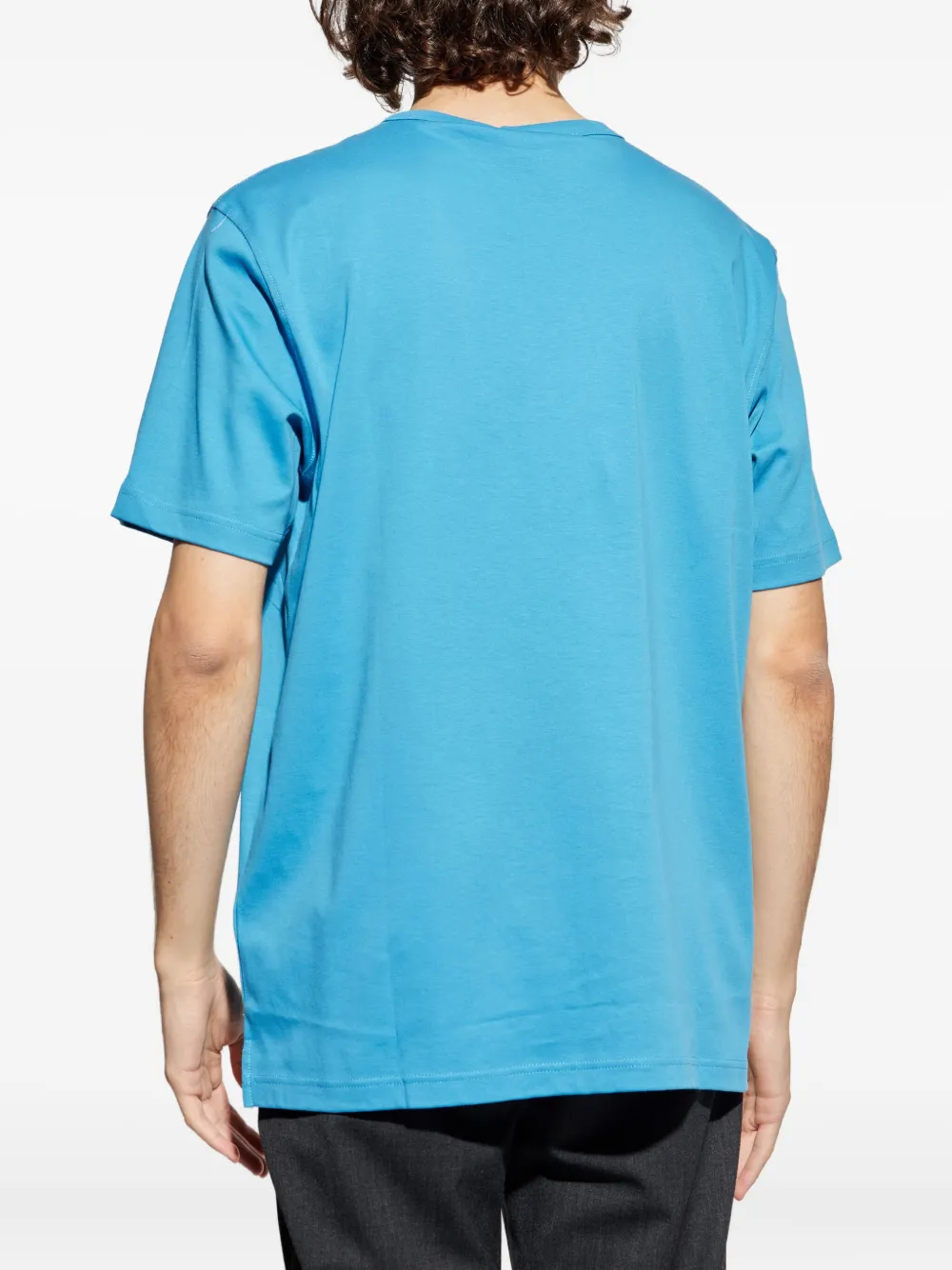 Diesel T-Adjust-Slits T-shirt met geborduurd logo Blauw