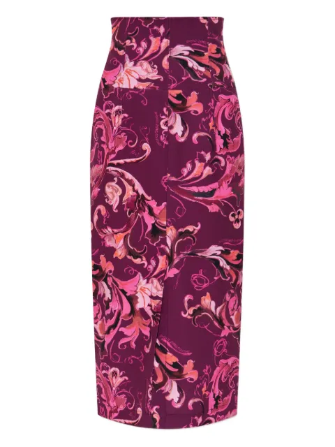 Versace Jeans Couture floral-print midi skirt