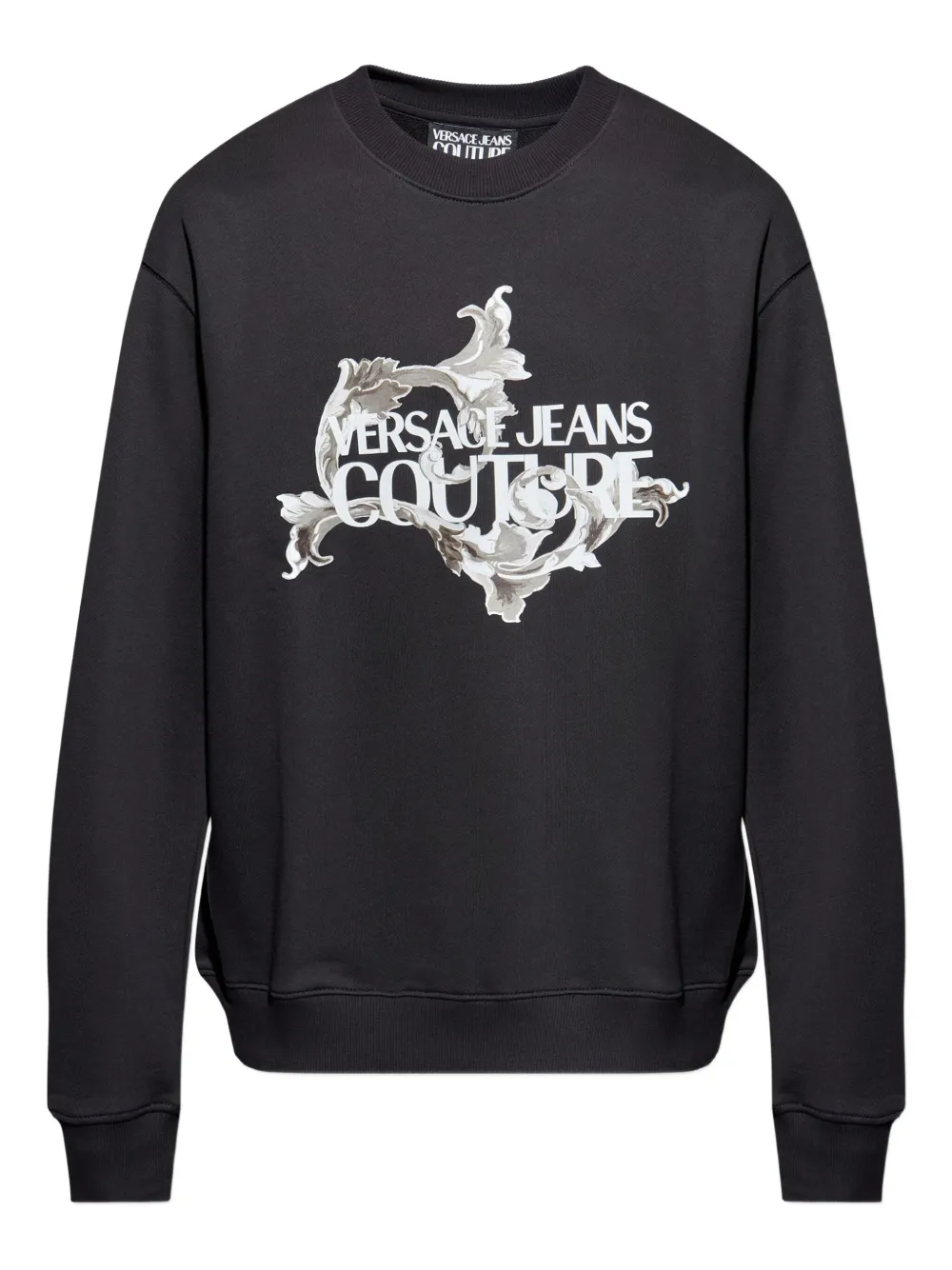 Versace Jeans Couture Sweater met bloemenprint en logoprint Zwart