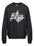 Versace Jeans Couture floral-print logo-print sweatshirt - Black