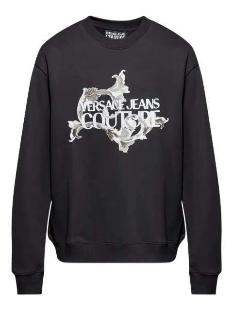 Versace Jeans Couture floral-print logo-print sweatshirt