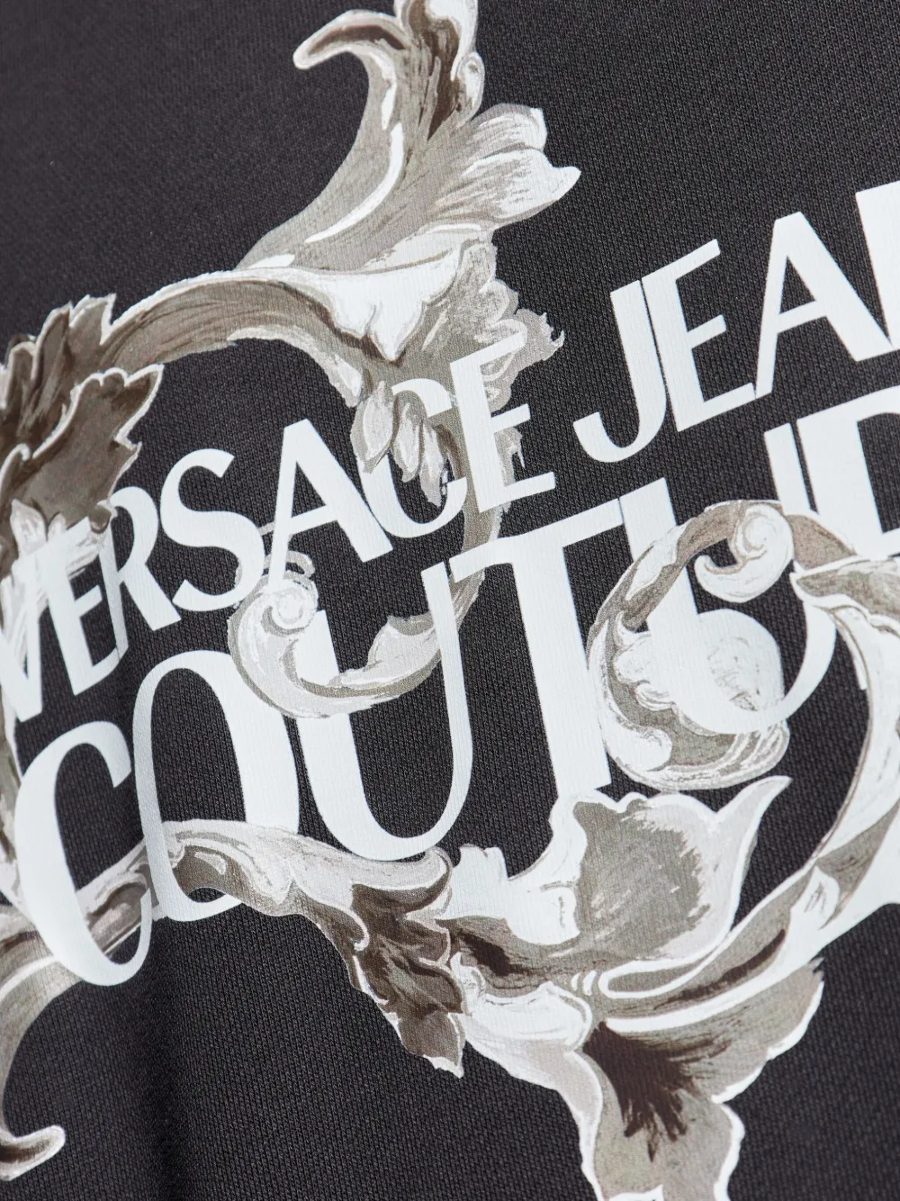 Versace Jeans Couture Sweater met bloemenprint en logoprint Zwart
