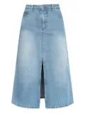 A.P.C. front-slit denim skirt - Blue