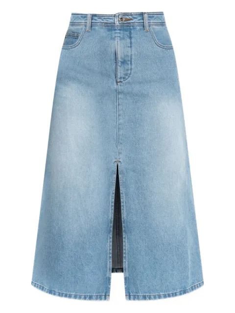 A.P.C. front-slit denim skirt