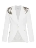 Alexander McQueen embellished shoulder blazer - White