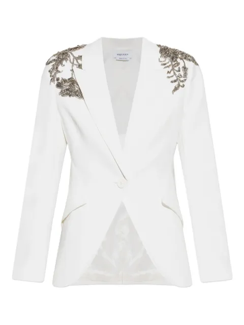 Alexander McQueen embellished shoulder blazer