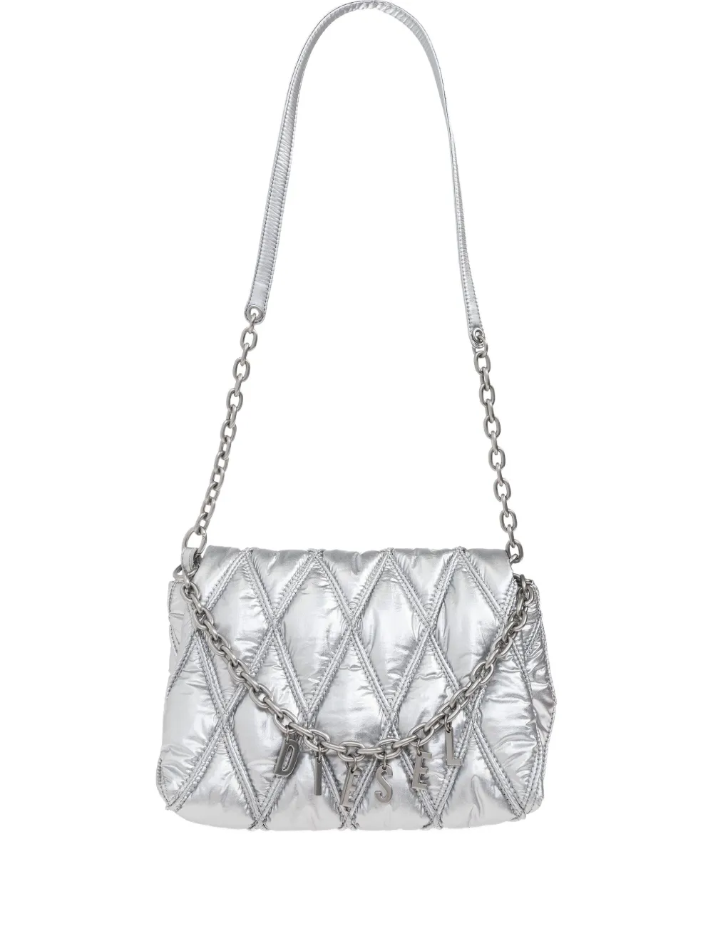 Diesel Charm-D kleine schoudertas Grijs