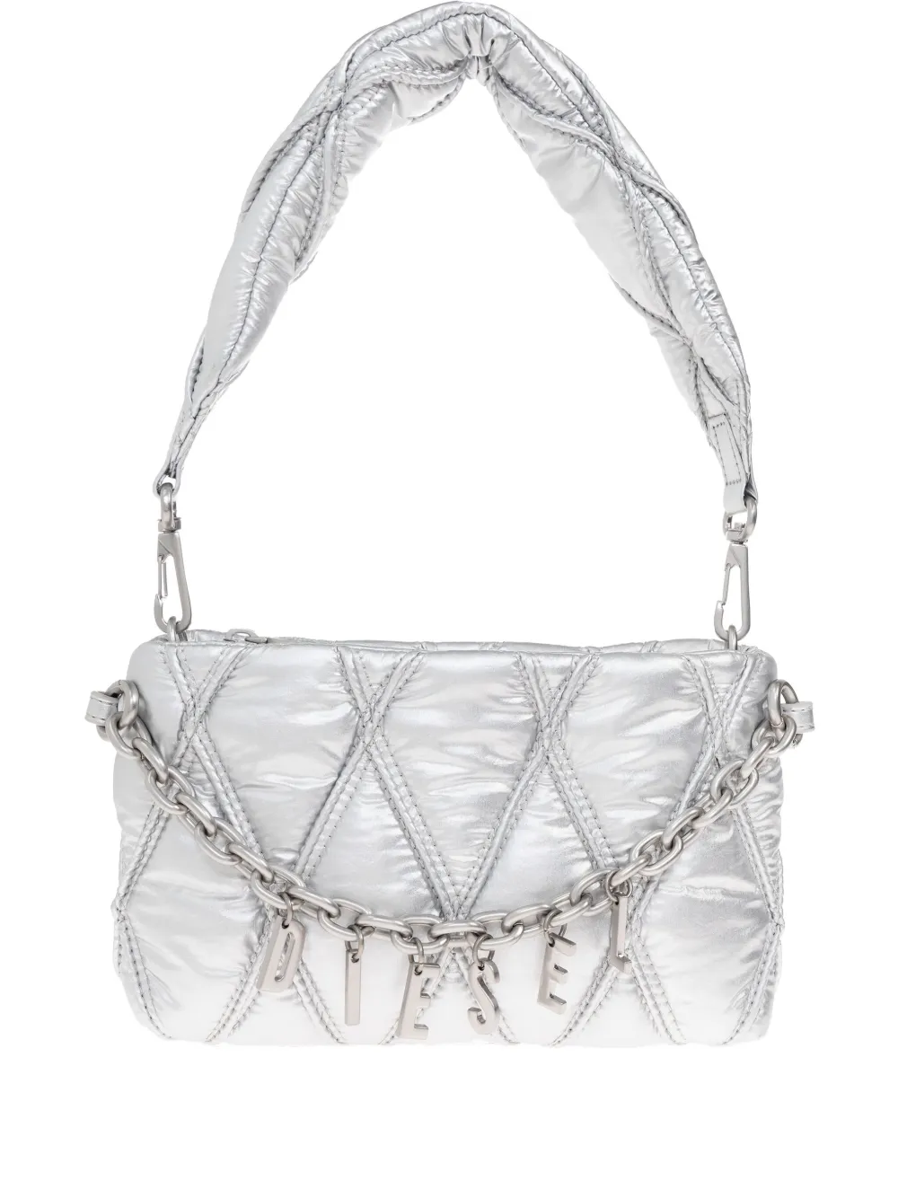 Diesel Charm-D gewatteerde clutch Grijs