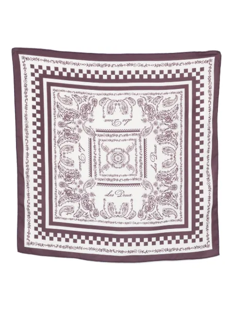 Les Deux paisley border-detail scarf
