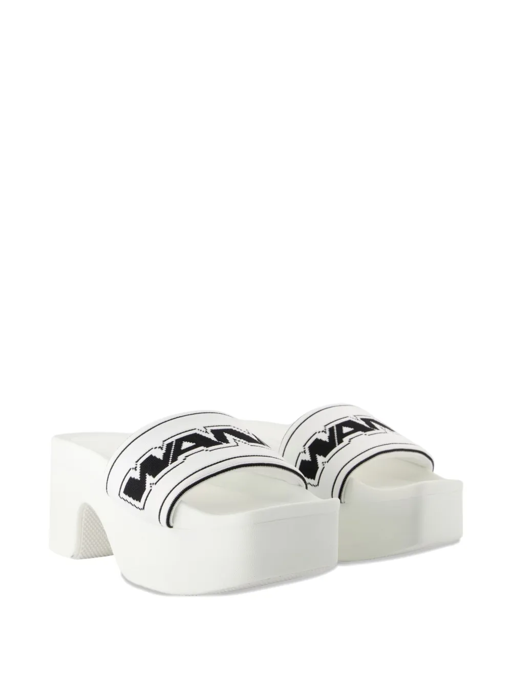 Alexander Wang logo platform sandals Wit
