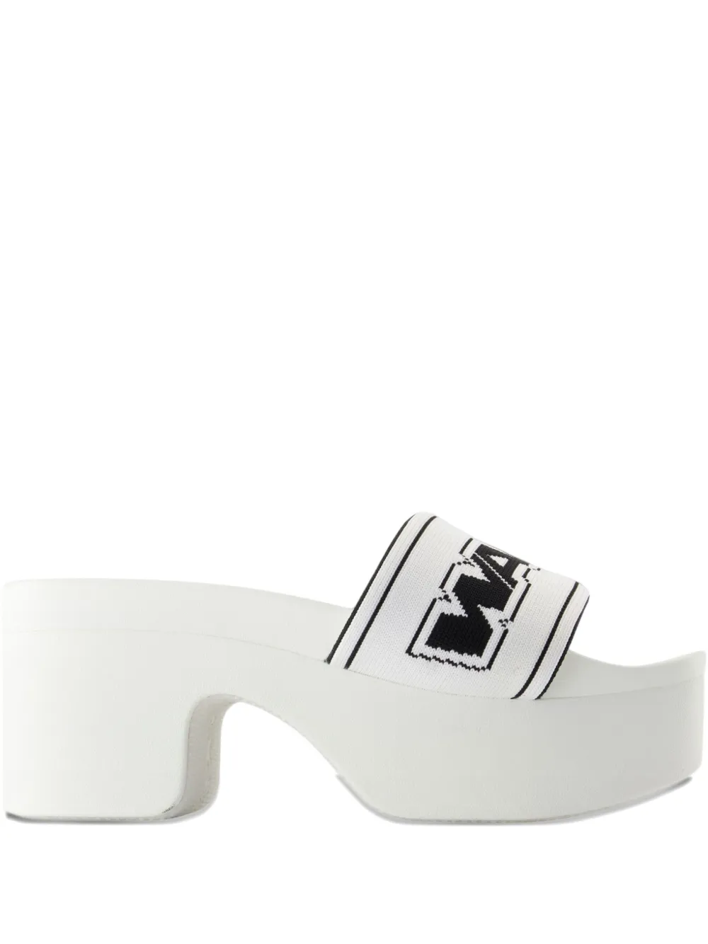 Alexander Wang logo platform sandals Wit