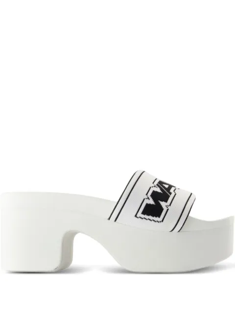 Alexander Wang logo platform sandals