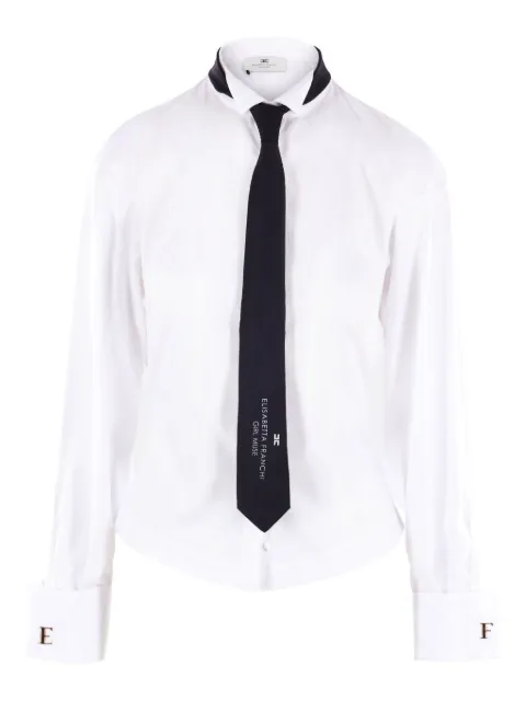 Elisabetta Franchi neck-tie poplin shirt