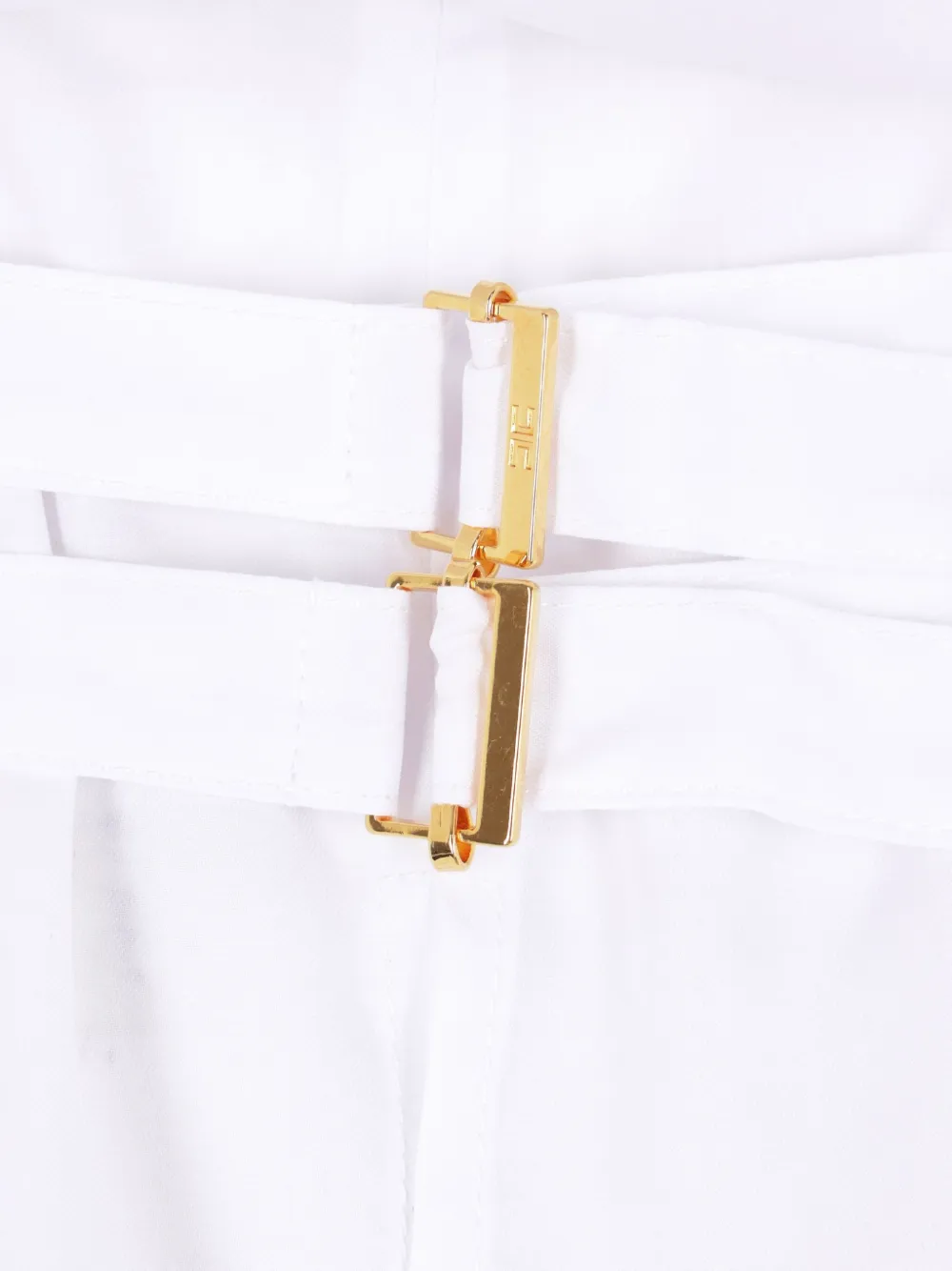 Elisabetta Franchi neck-tie poplin shirt Wit