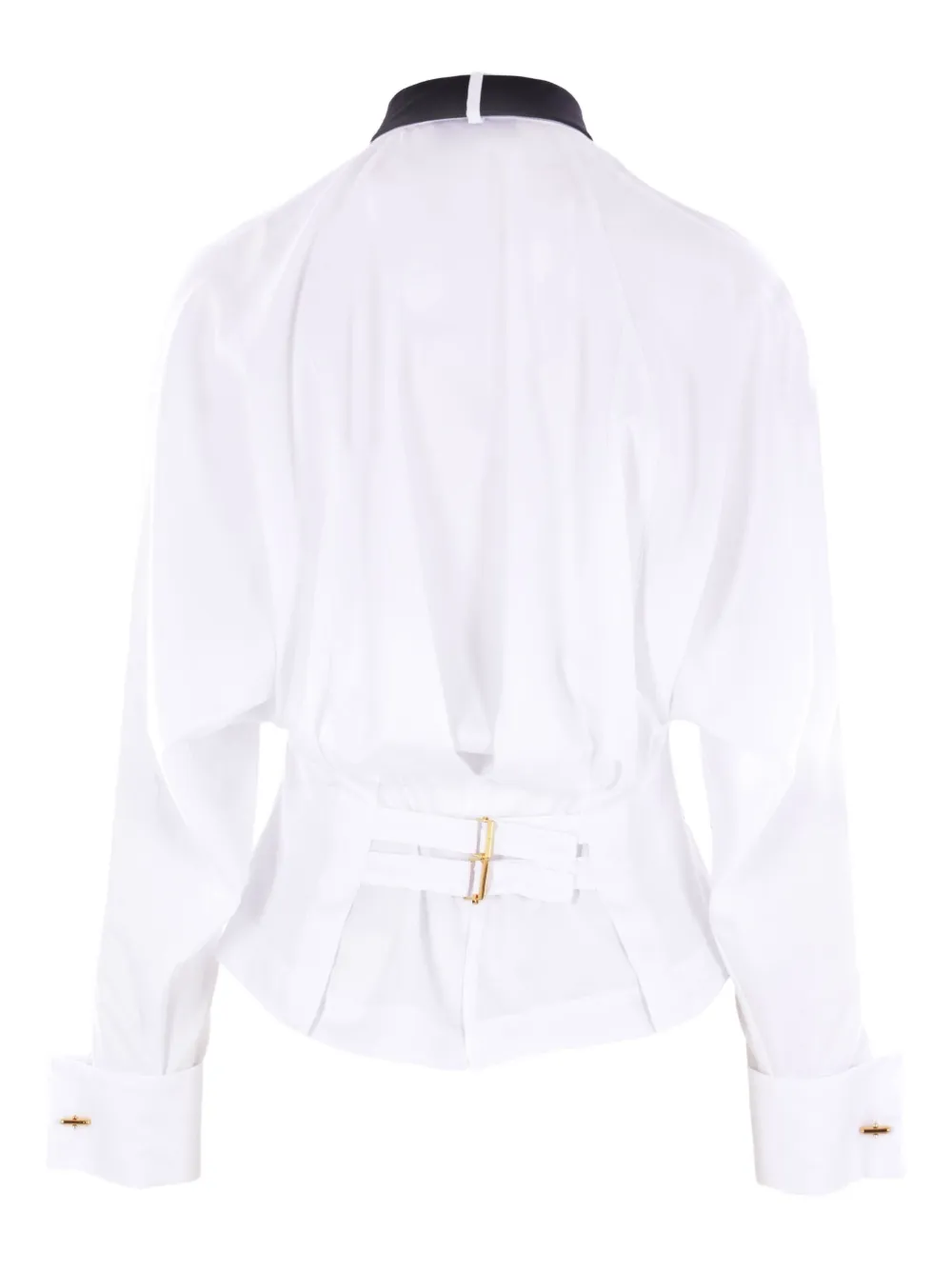 Elisabetta Franchi neck-tie poplin shirt Wit