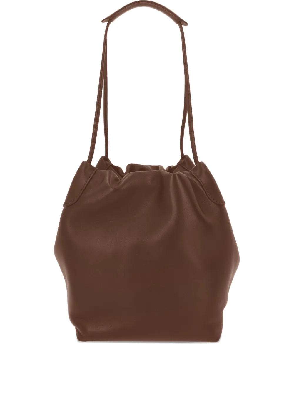 Loro Piana leather bucket bag - Marrone