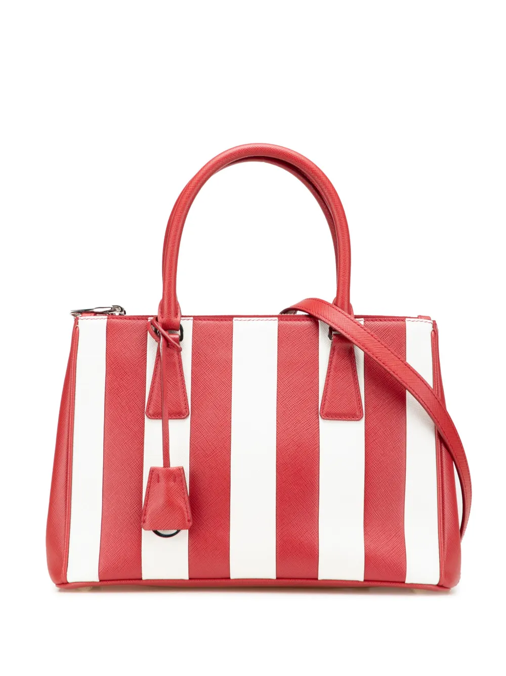 Prada Pre-Owned 2000-2025 Small Bicolor Saffiano Galleria Double Zip Prada Pre-Owned 2000-2025 Small Bicolor Saffiano Galleria Double Zip