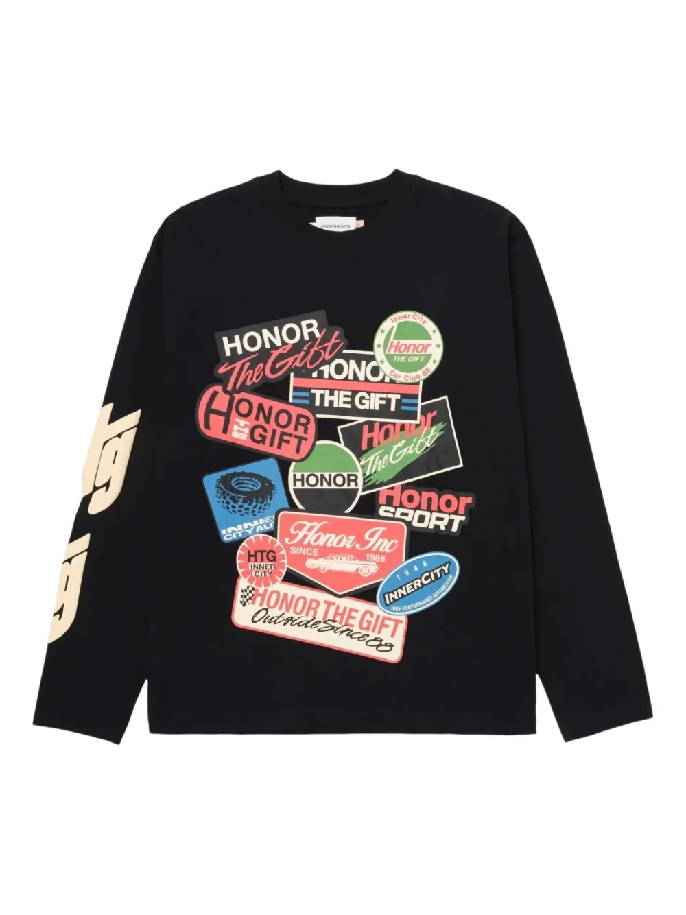 Honor The Gift Fuel graphic-print long-sleeve T-shirt Zwart
