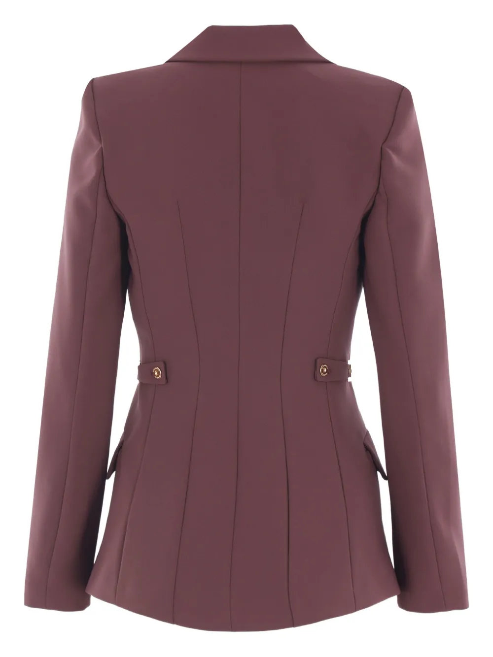 Elisabetta Franchi padded-shoulders blazer Rood