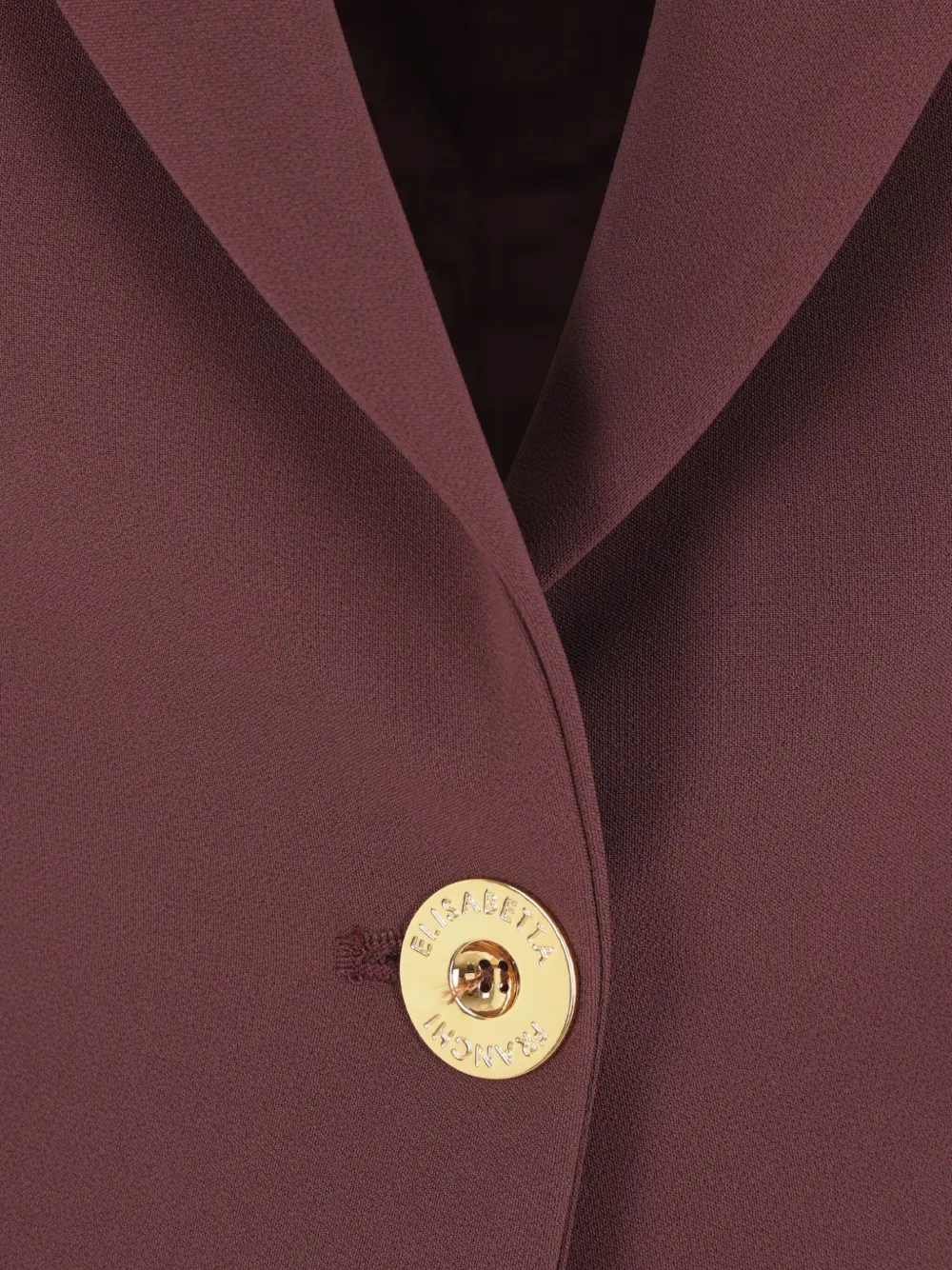 Elisabetta Franchi padded-shoulders blazer Rood