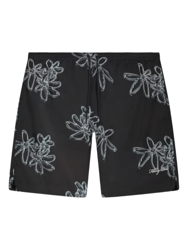 Filling Pieces Chrome Flower Swim Shorts Black FARFETCH PH