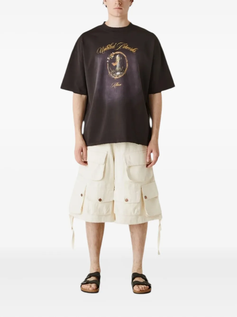 UNTITLED ARTWORKS Butterfly T-shirt - Zwart