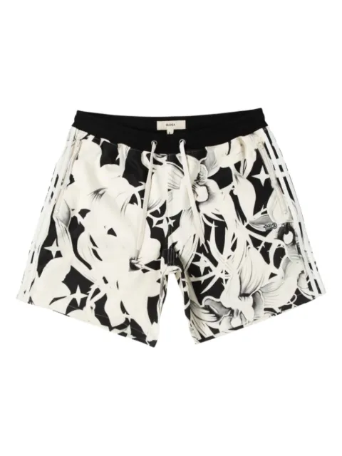 BLDG4 floral-print adjustable-waist shorts