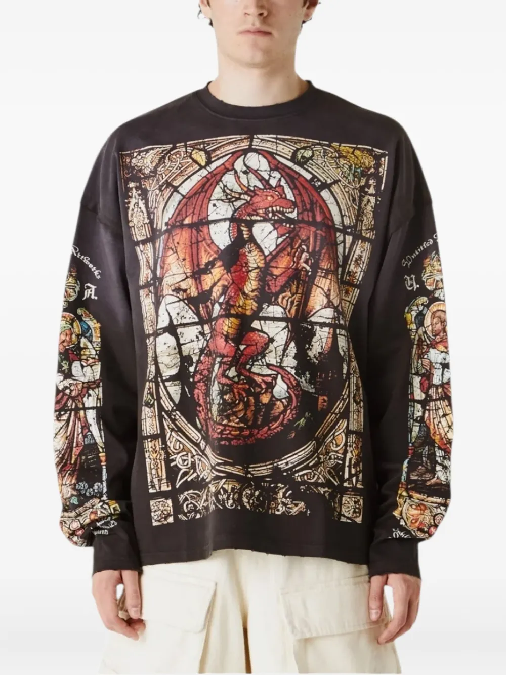 graphic-print long-sleeve t-shirt