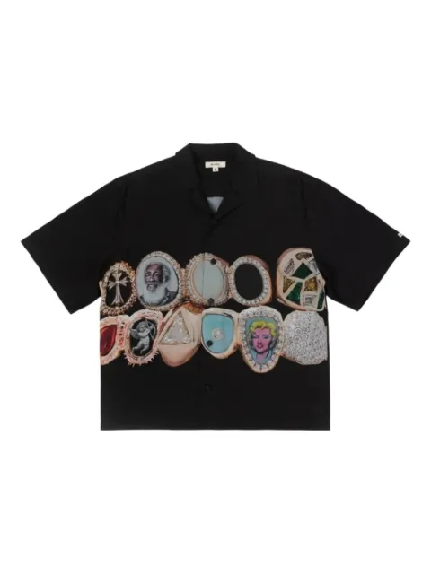 BLDG4 ring-print short-sleeve shirt