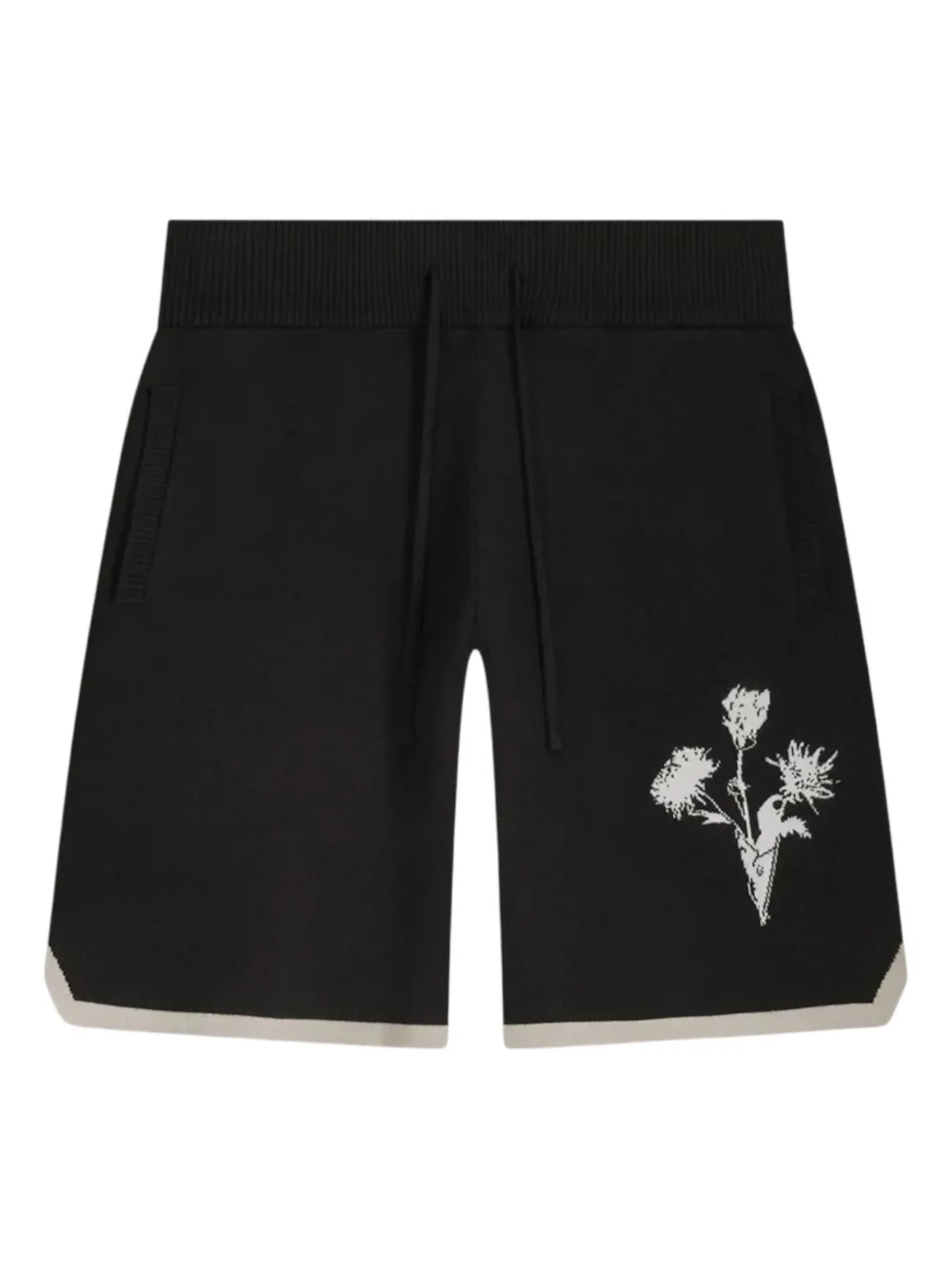 Filling Pieces Garden gebreide shorts Zwart