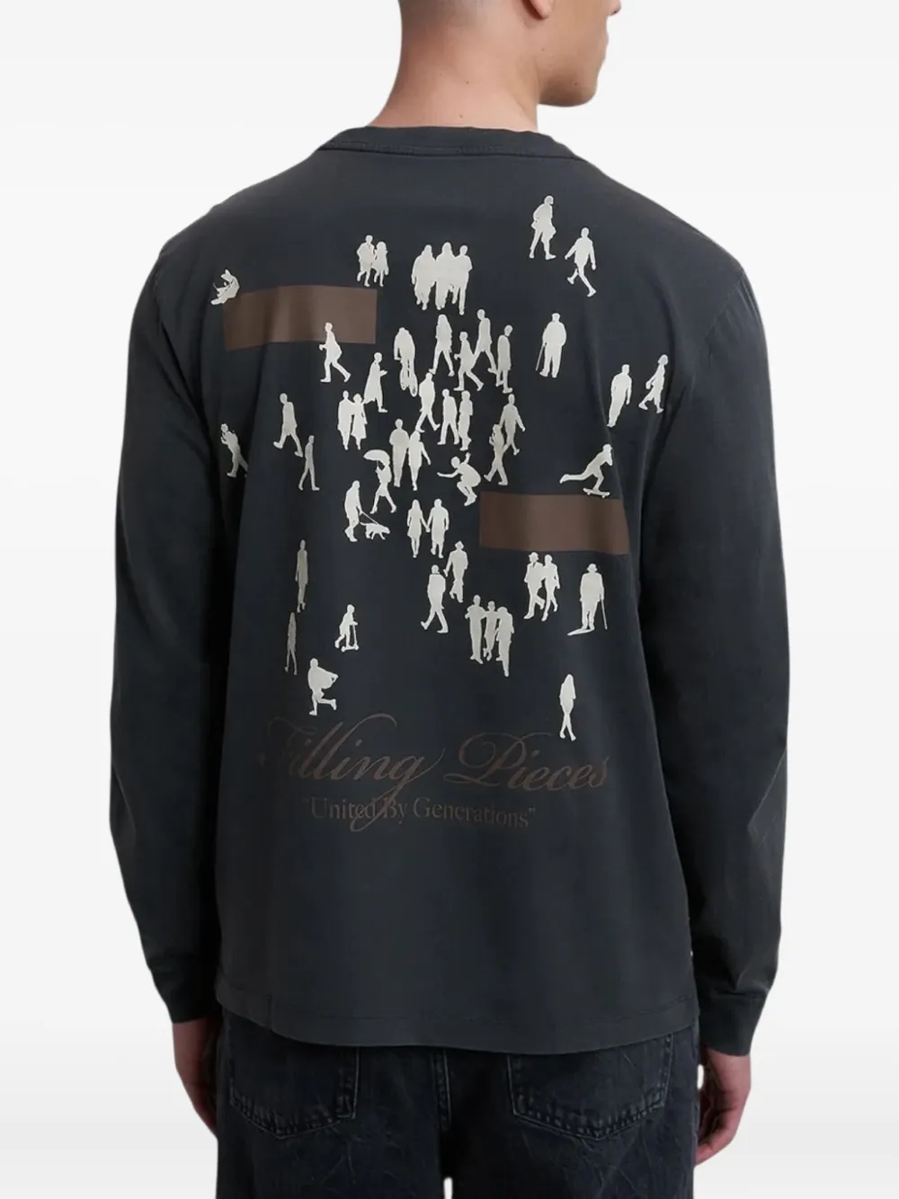 Filling Pieces Generations Graphic T-shirt met lange mouwen Zwart