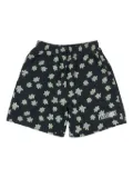 Pleasures floral seersucker deck shorts - Black
