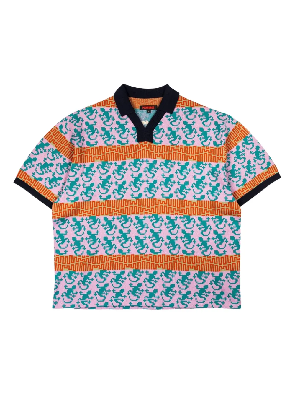 Pleasures gecko-jacquard polo shirt | Multicolour | Image 1