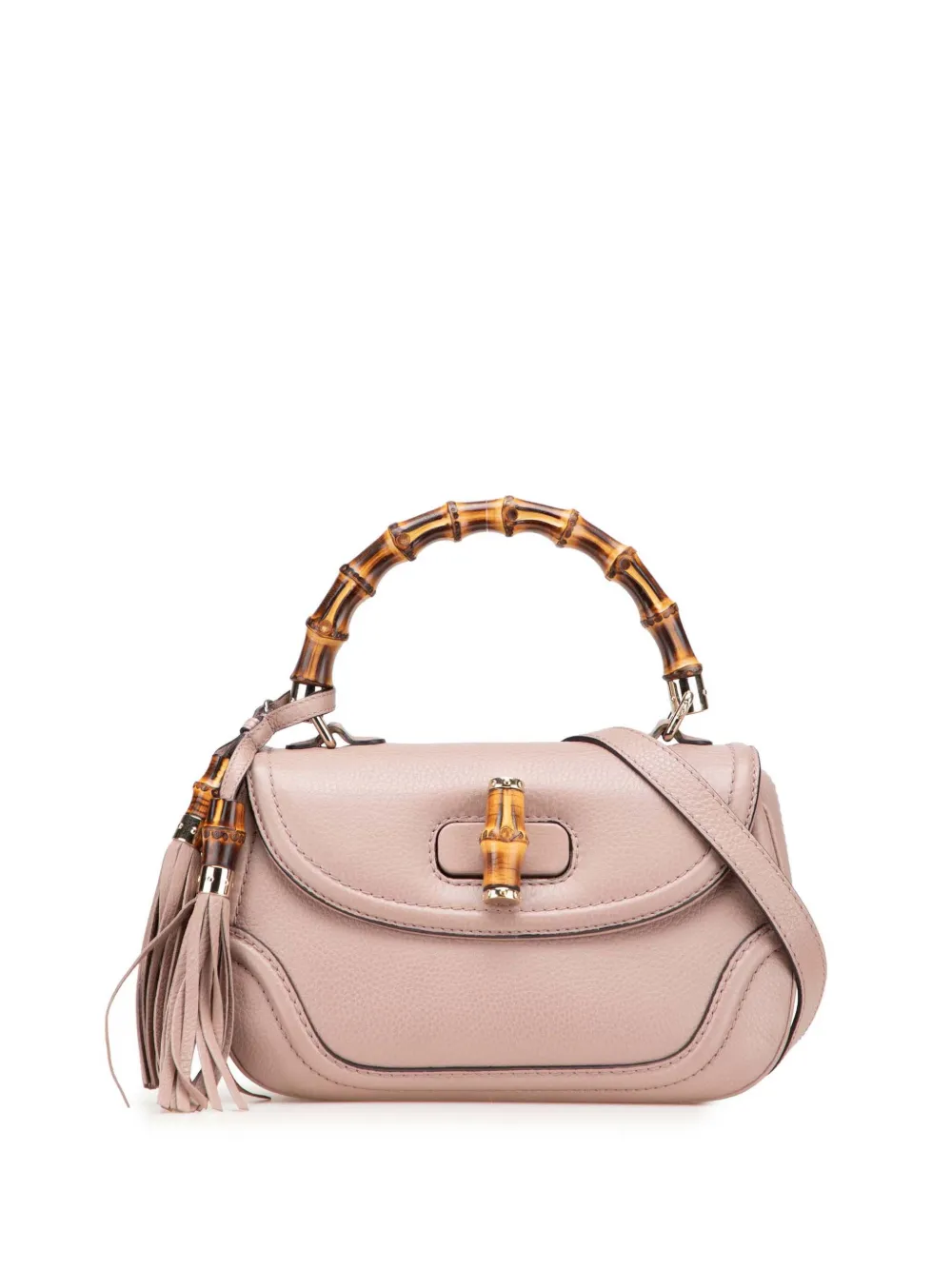 Gucci Pre-Owned 2016-2025 ミディアム レザー ニュー バンブーサッチェルバッグ - ブラウン Gucci Pre-Owned 2016-2025 ミディアム レザー ニュー バンブーサッチェルバッグ - ブラウン