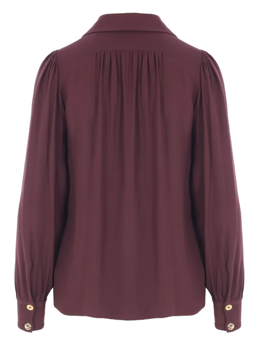 Elisabetta Franchi pleated-collar blouse Paars