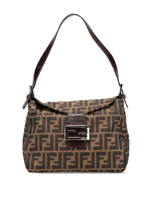 Fendi Pre-Owned 2000-2010 Zucca Canvas Double Flap Mamma shoulder bag