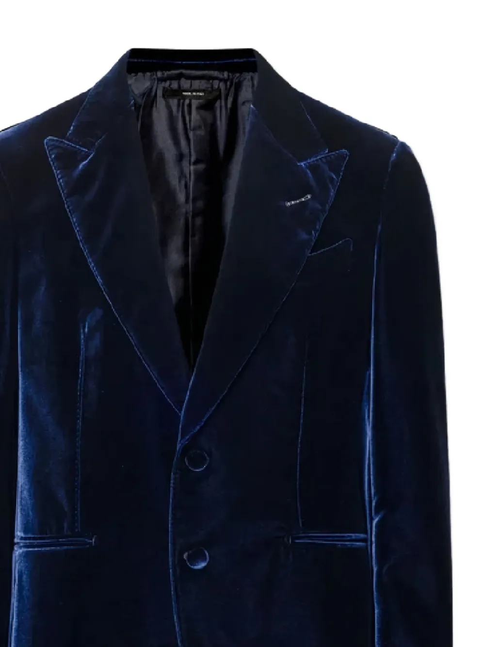 TOM FORD single-breasted velvet jacket Blauw