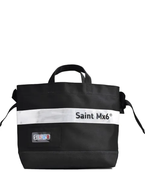 SAINT MXXXXXX logo-stripe tote bag