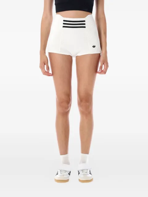 adidas high-waisted stripe shorts