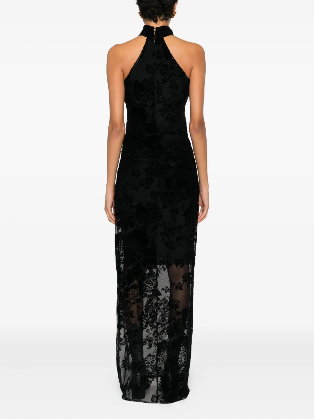 PINKO Halterjurk met bloemenprint Zwart