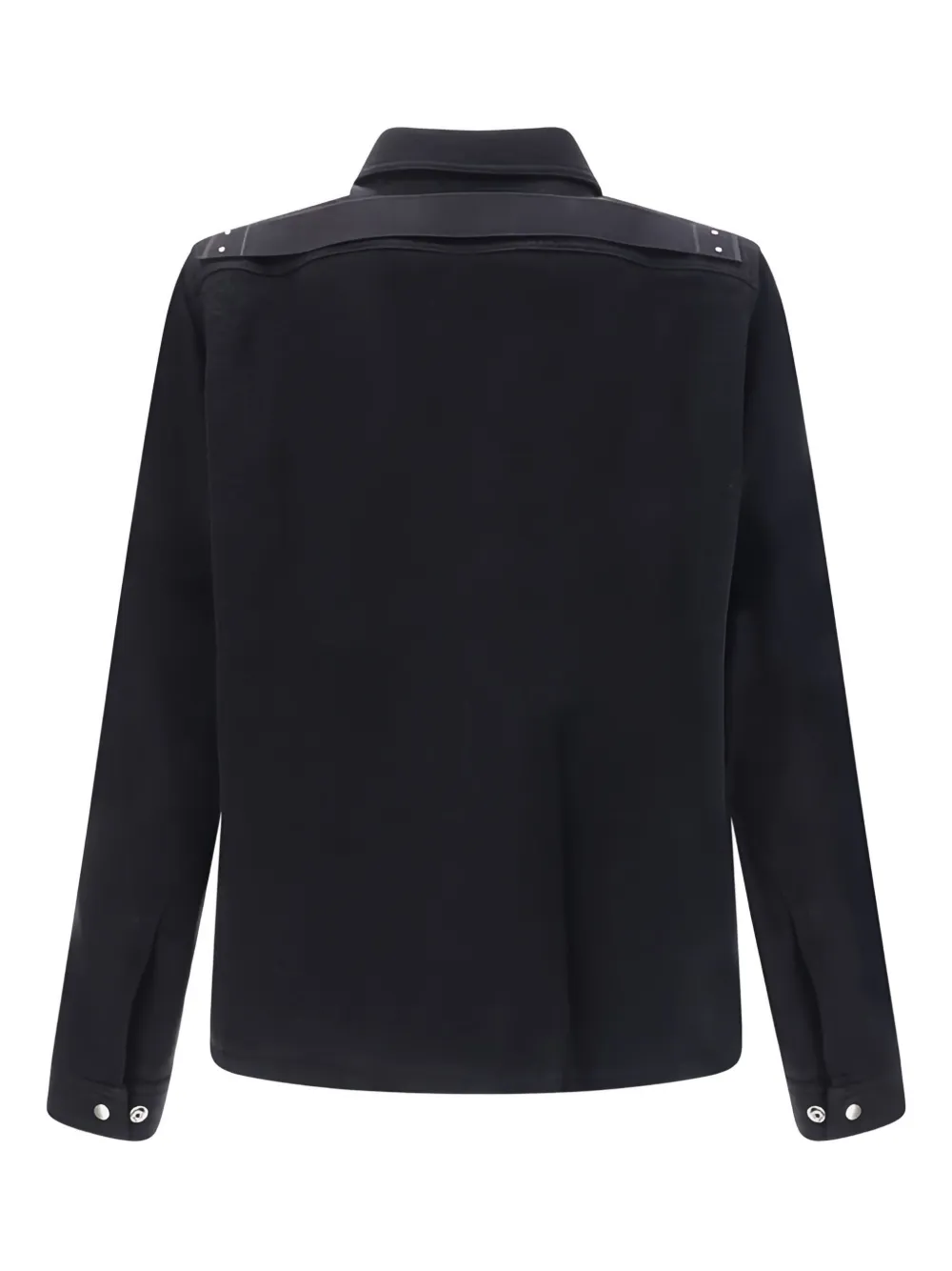 Rick Owens Shirtjack met puntkraag en rits Zwart