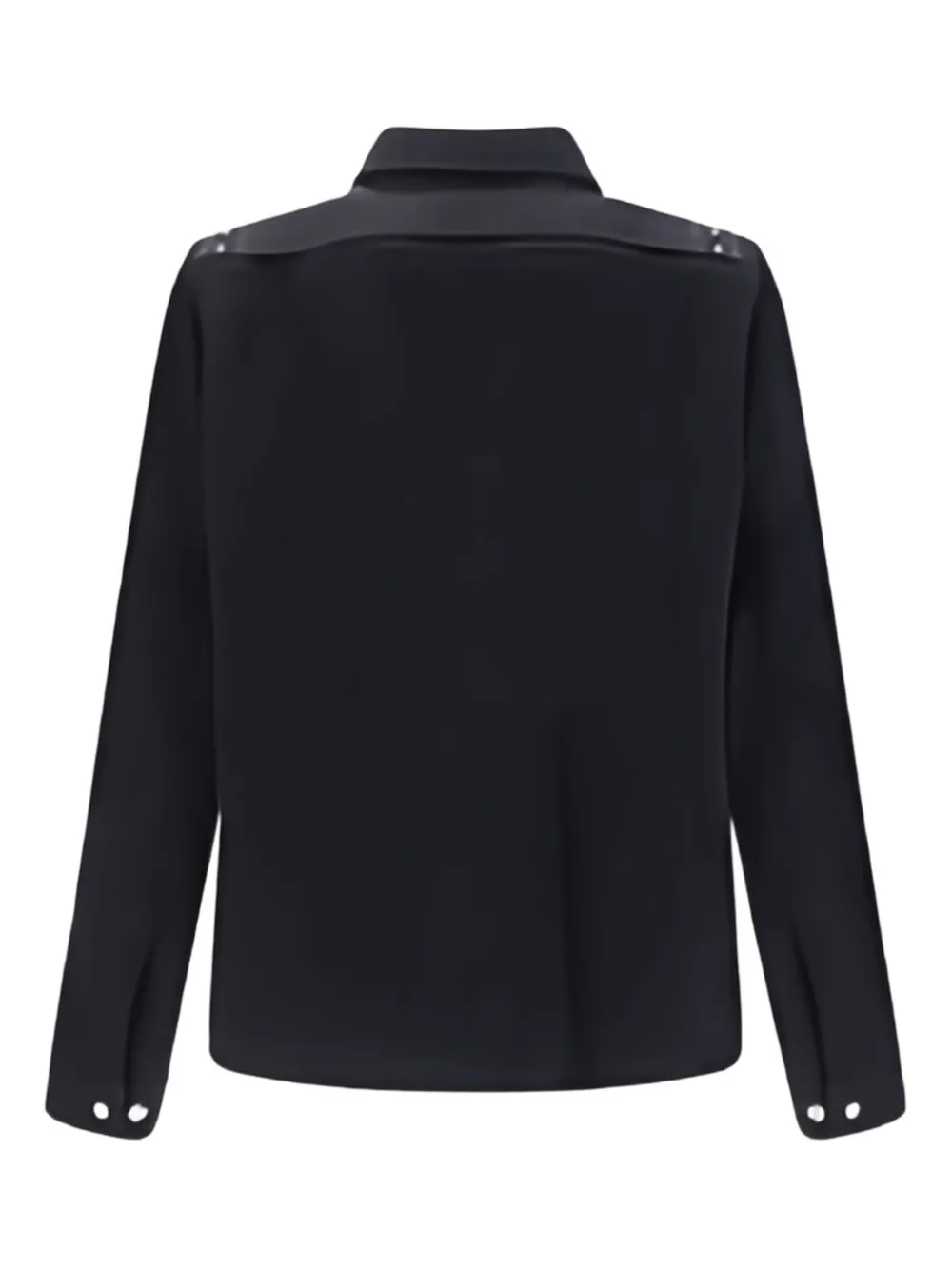 Rick Owens Shirtjack met puntkraag en rits Zwart