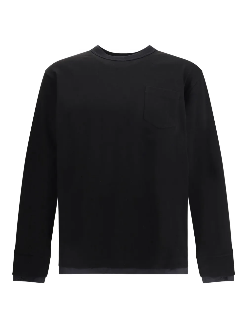 Sacai Gelaagd T-shirt met zak Zwart