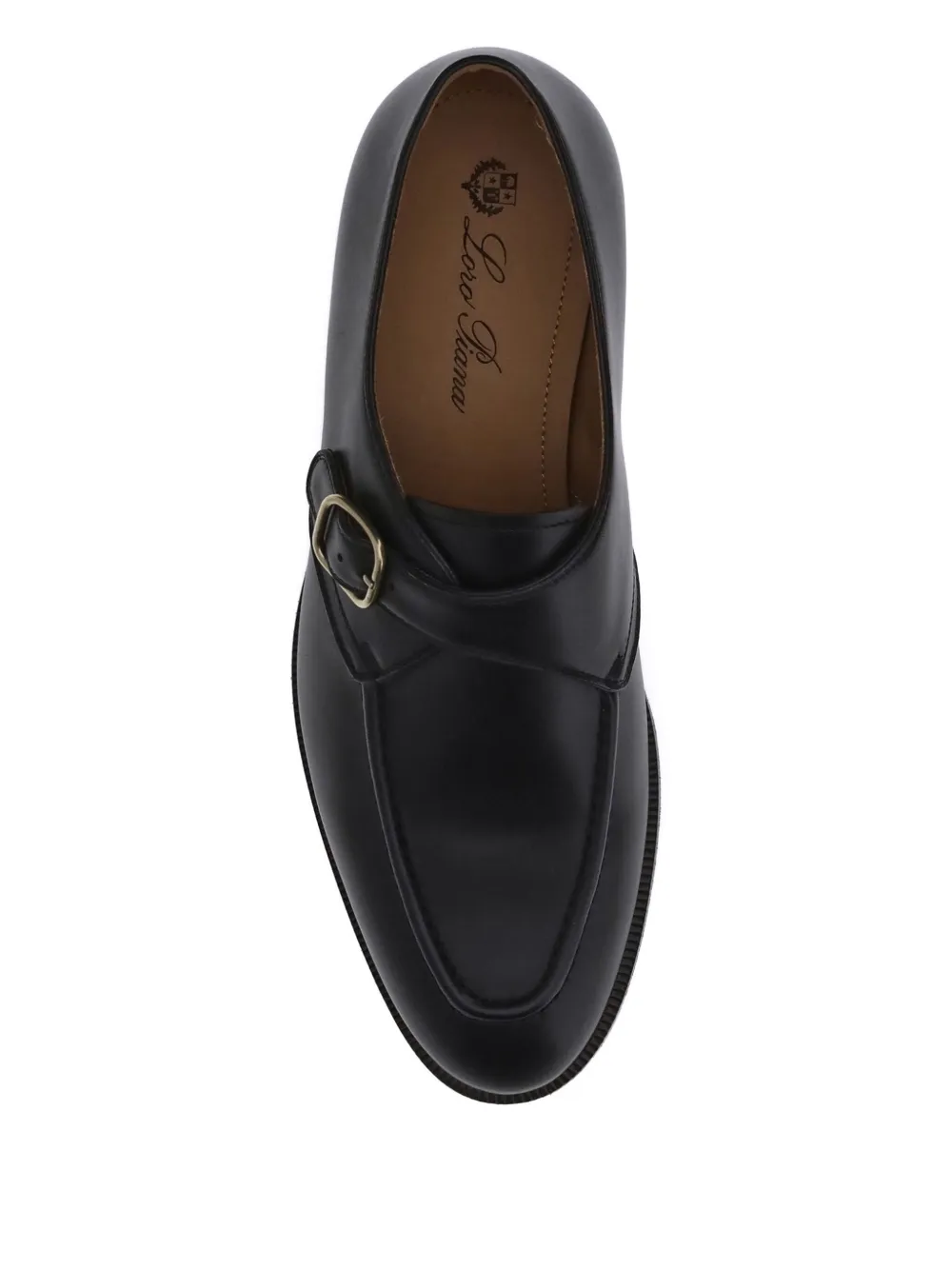 Loro Piana Sergio single-buckle monk shoes Brown