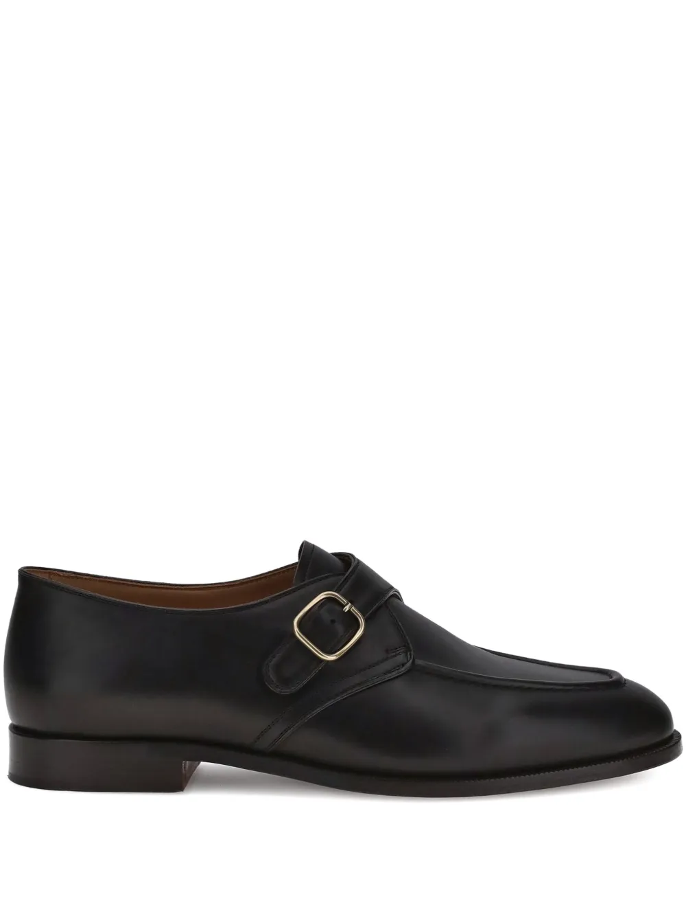 Loro Piana Sergio single-buckle monk shoes Brown