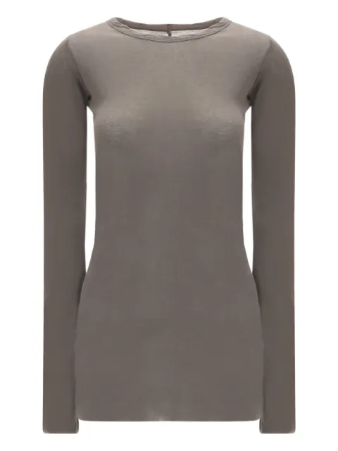 Rick Owens long-sleeve unstitched-hem T-shirt