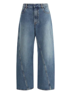Alaia Alaia Jeans A Gamba Curva In Denim Alaïa Denim for