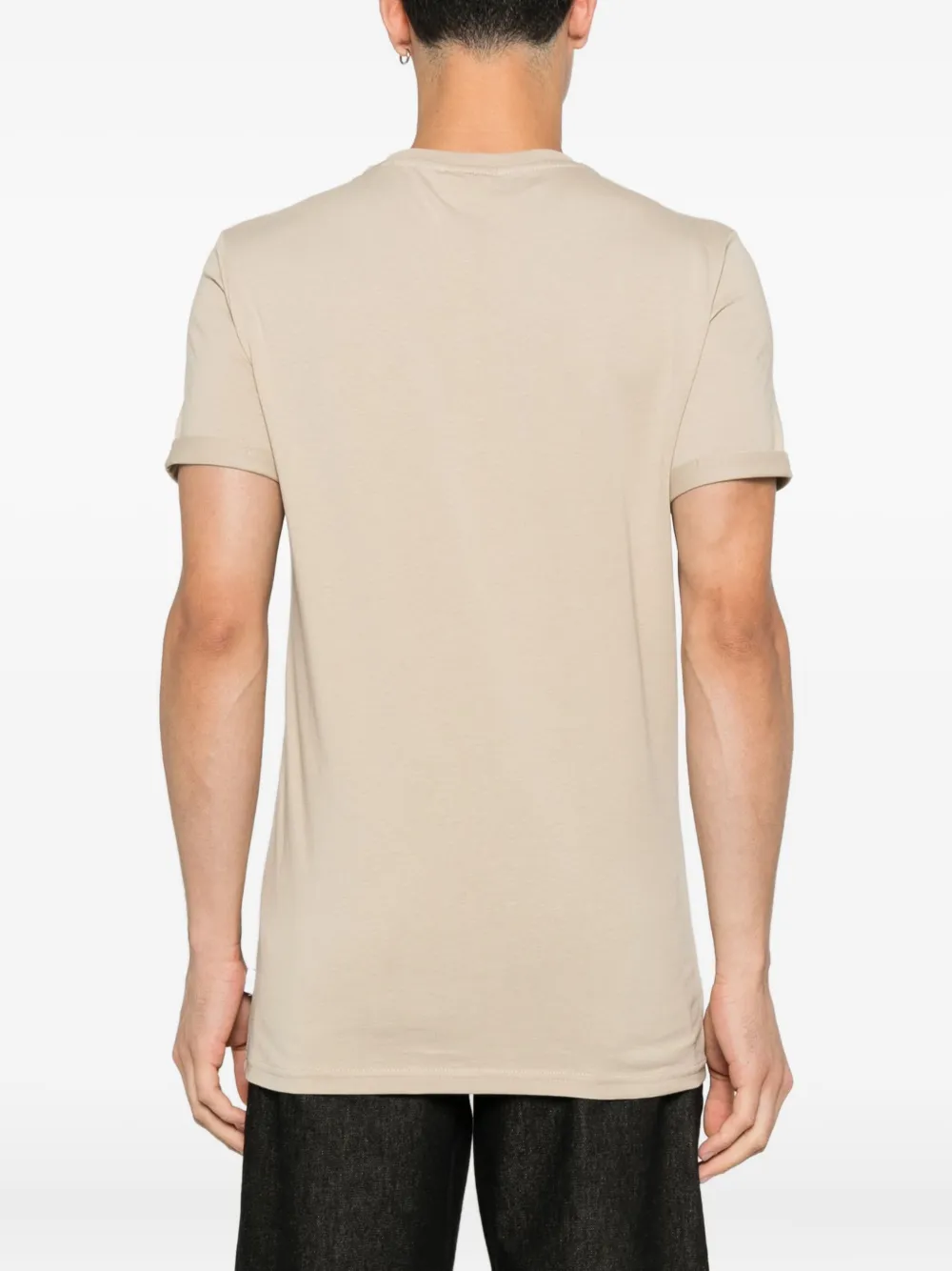 Les Deux Norregaard Contrast T-shirt van biologisch katoen Beige